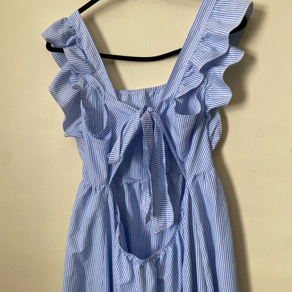 SHEIN Blue Striped Maxi Dress